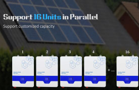 Batería solar de litio Lifepo4 de 25,6 V y 51,2 V (LPB-N)